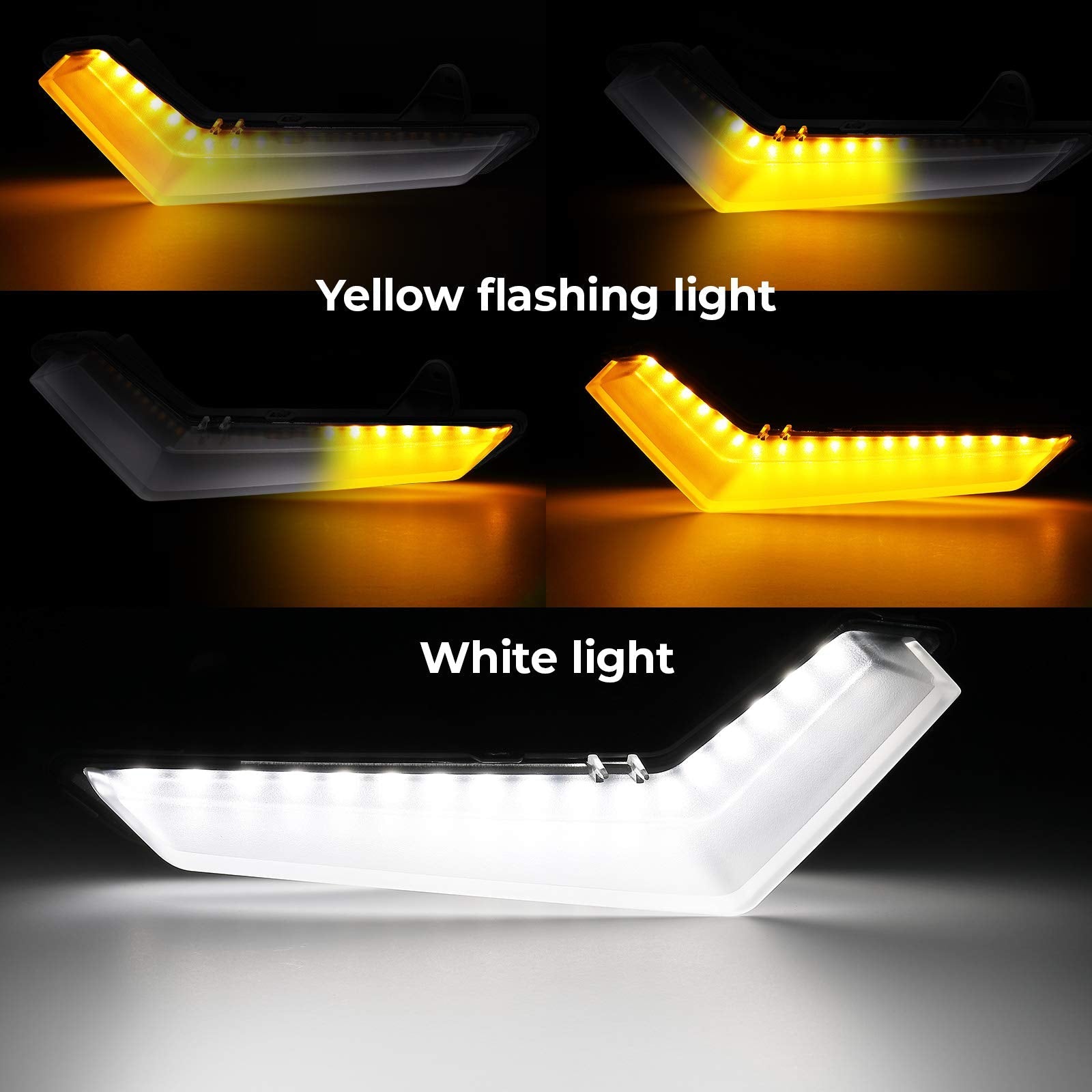 Photo of LED DRL Front Signal Light for Can am Defender HD10|9|8|7|5 by Kemimoto - Premium for UTVs / Side by Sides