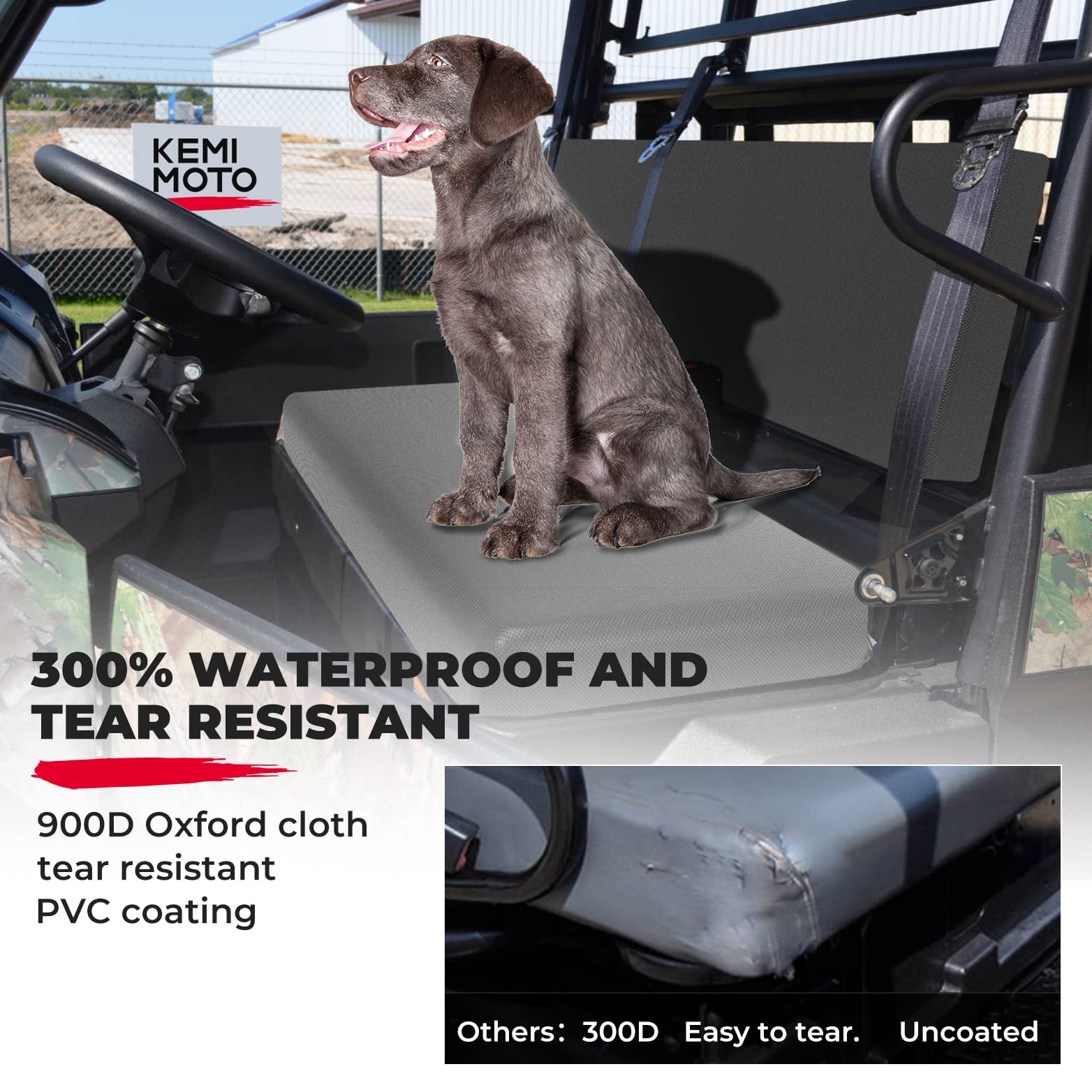Photo of Front Bench Seat Cover for Kawasaki Mule by Kemimoto - Premium for UTVs / Side by Sides