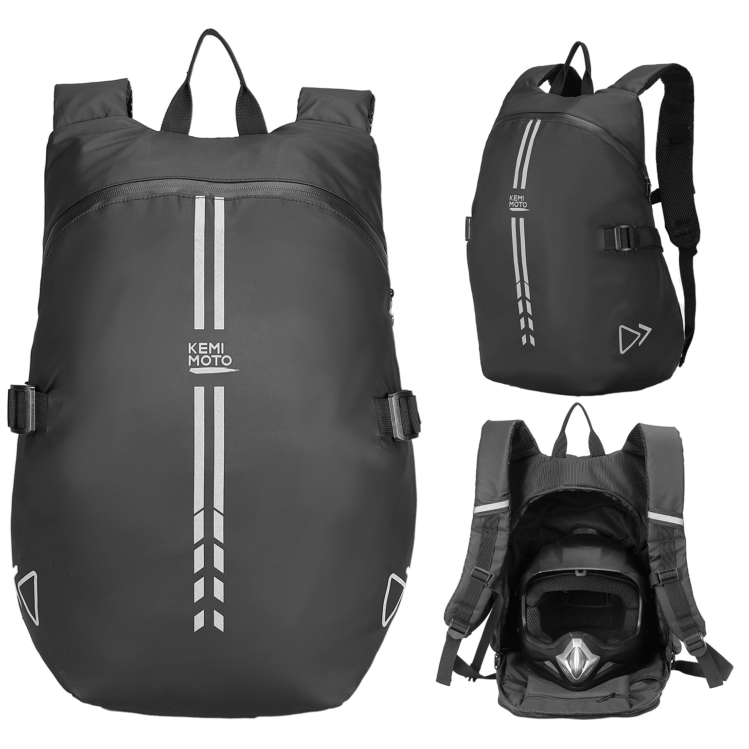 Photo of Motorcycle Backpack, 40L Waterproof Helmet Bag by Kemimoto - Premium for UTVs / Side by Sides