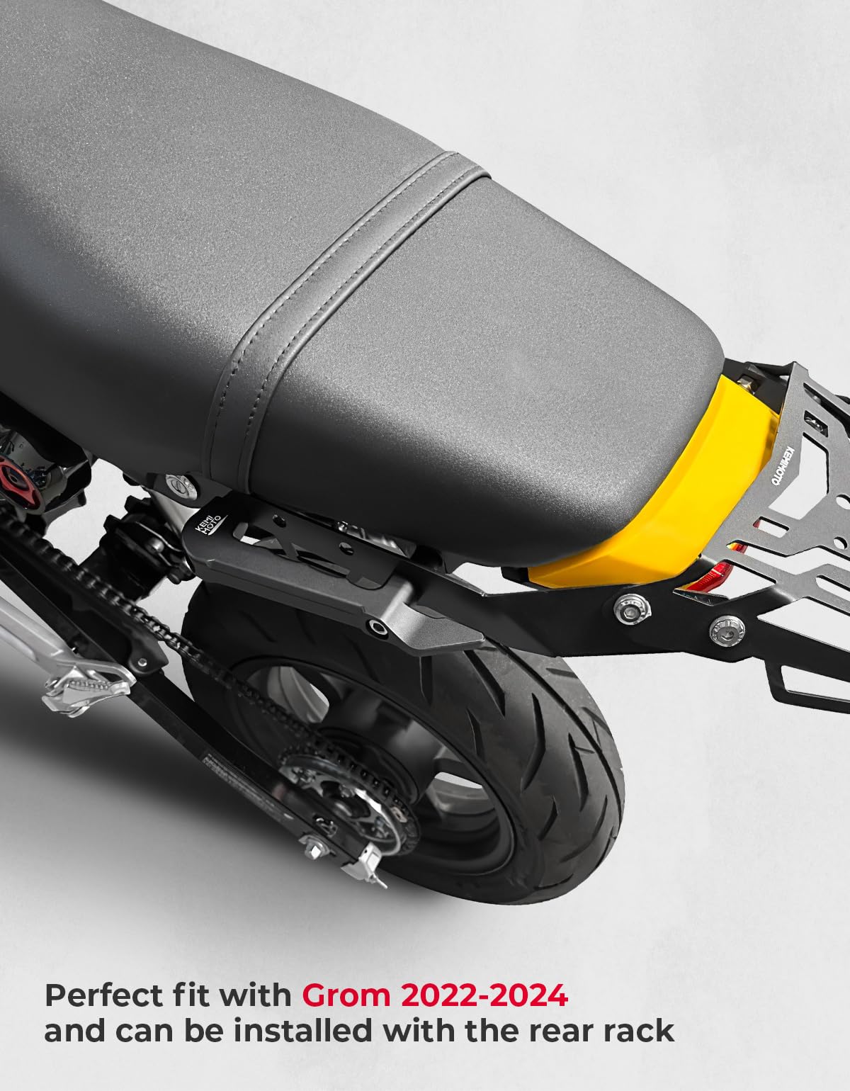 Photo of Rear Passenger Grab Bar for Grom 2022-2025 by Kemimoto - Premium for UTVs / Side by Sides