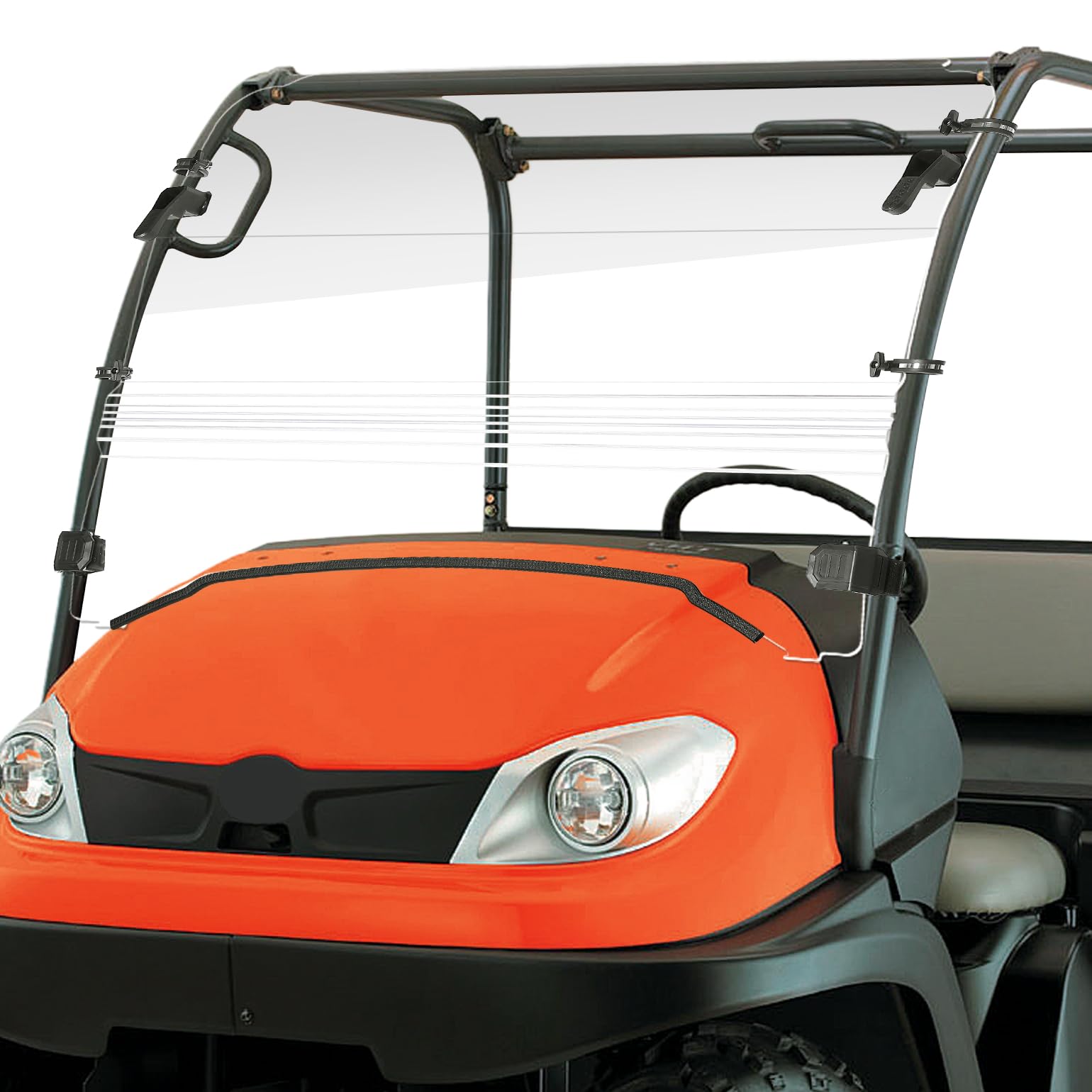 Photo of Front Windshield Scratch Resistant for Kubota RTV 400/500/520 by Kemimoto - Premium for UTVs / Side by Sides