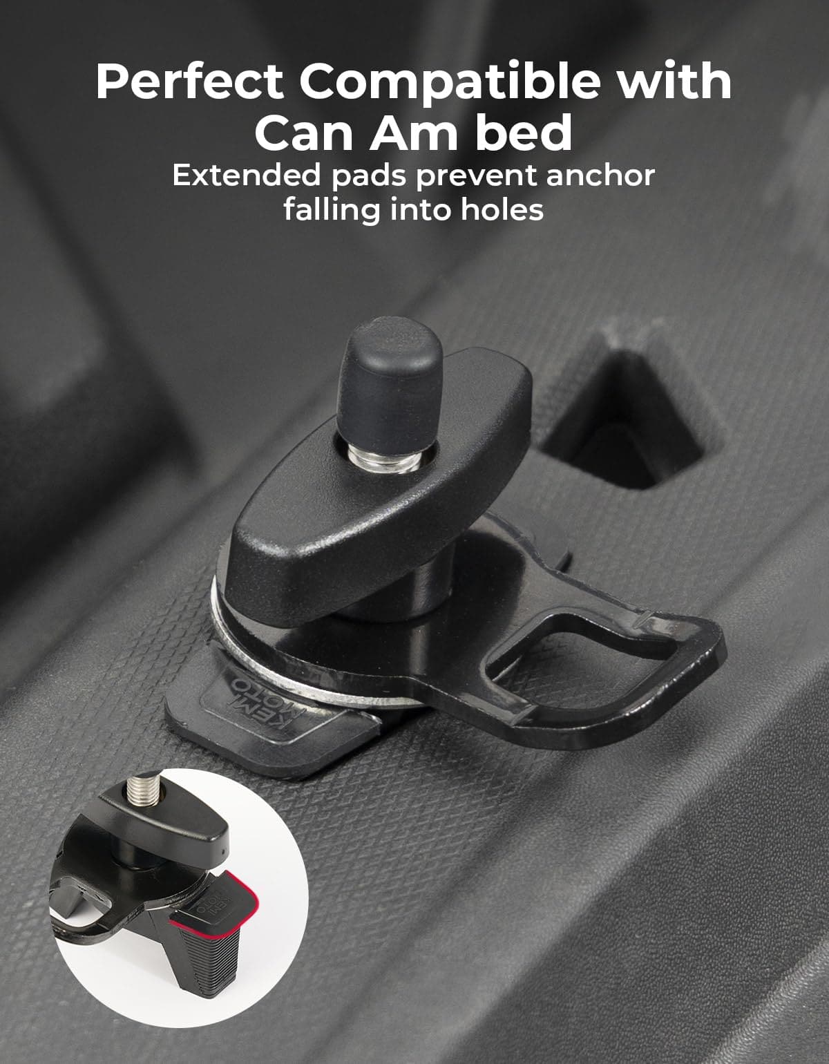 Photo of 2 PCS Tie Down Anchors for Can-Am Maverick/Defender/Sea-Doo by Kemimoto - Premium for UTVs / Side by Sides