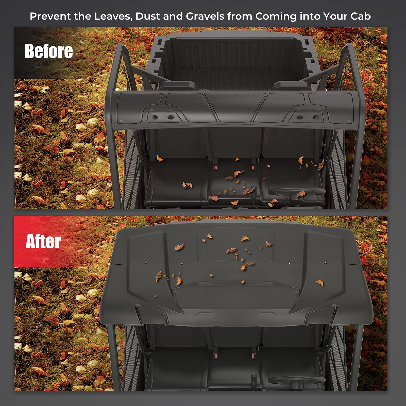 Photo of Hard Roof Top Plastic for Can Am Defender HD5/7/8/9/10 by Kemimoto - Premium for UTVs / Side by Sides