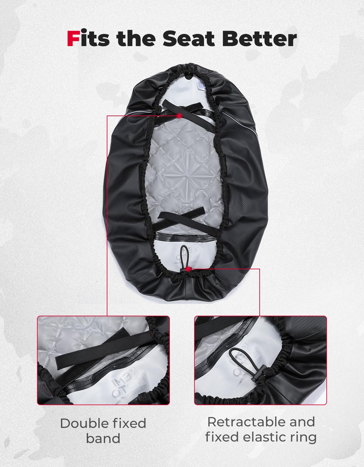 Photo of ATV / Motorcycle Air Seat Cushion Pressure Relief for Polaris Sportsman Fourtrax Can-Am Kawasaki by Kemimoto - Premium for UTVs / Side by Sides