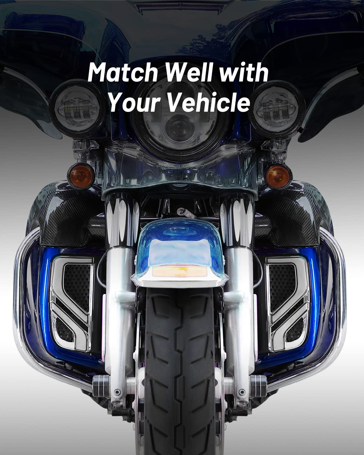Photo of LED Turn Signal Running Light for Touring Electra Glide Ultra Limited Road Glide by Kemimoto - Premium for UTVs / Side by Sides