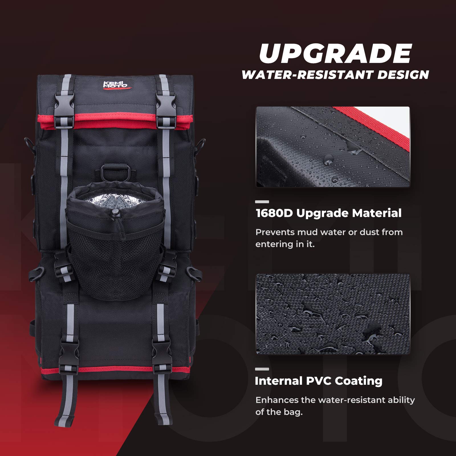 Photo of ATV Fabric Fender Bag for Yamaha Grizzly by Kemimoto - Premium for UTVs / Side by Sides