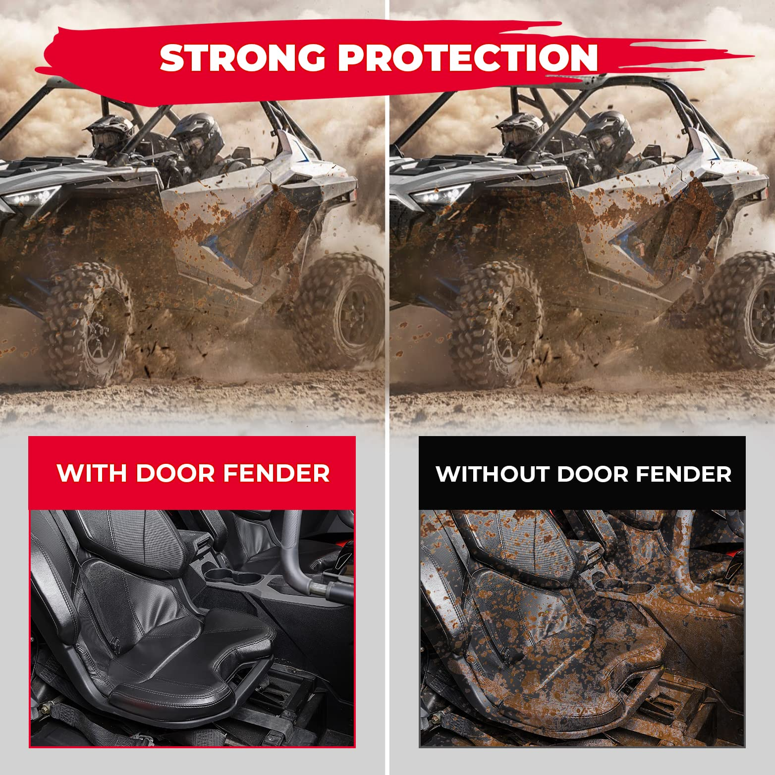 Photo of Lower Door Panels Insert Kit for Polaris RZR PRO XP 2020-2024 by Kemimoto - Premium for UTVs / Side by Sides