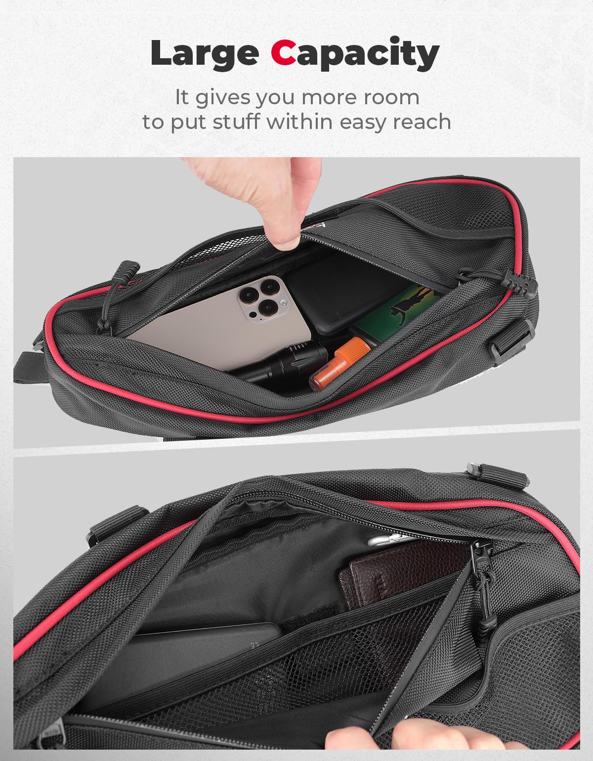 Photo of UTV Rear Door Bags for Polaris RZR XP 4 1000/Turbo 2014-2023 by Kemimoto - Premium for UTVs / Side by Sides