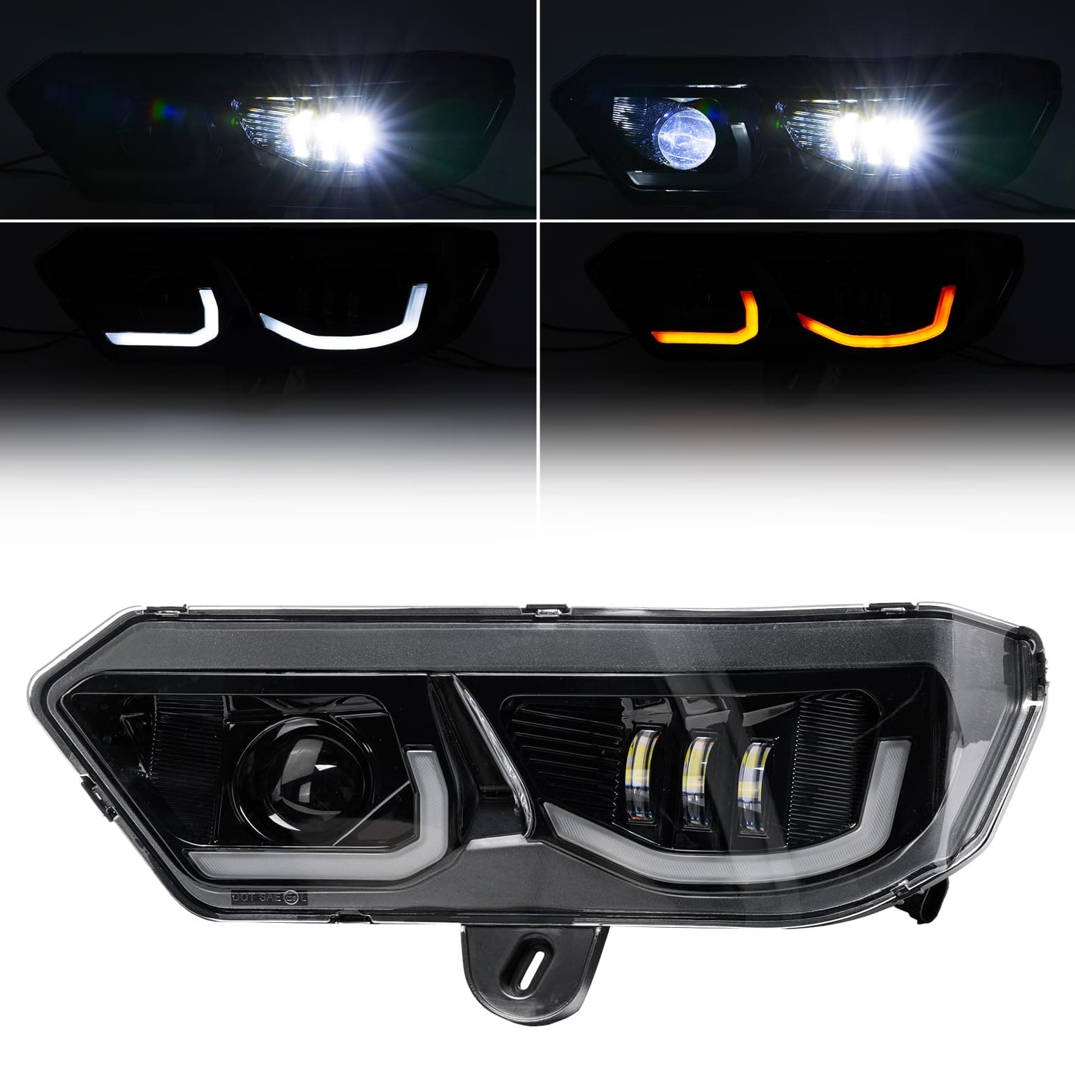 Photo of LED Headlights Assembly Kit for Can-Am Defender HD10|9|8|7|5 by Kemimoto - Premium for UTVs / Side by Sides