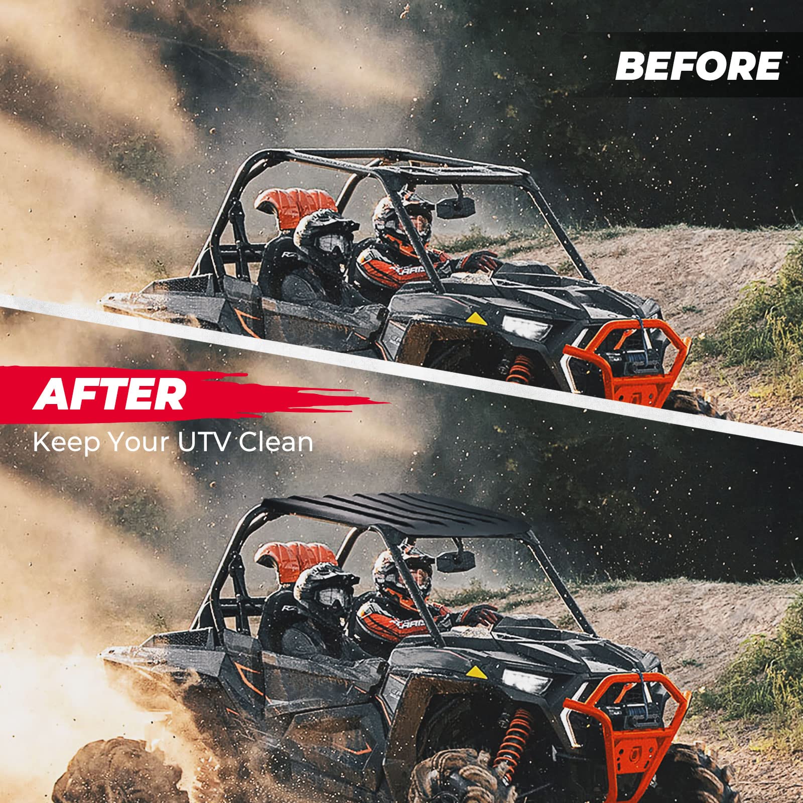 Photo of Kemimoto Hard Plastic Roof Frame for Polaris RZR XP 1000 /900S by Kemimoto - Premium for UTVs / Side by Sides