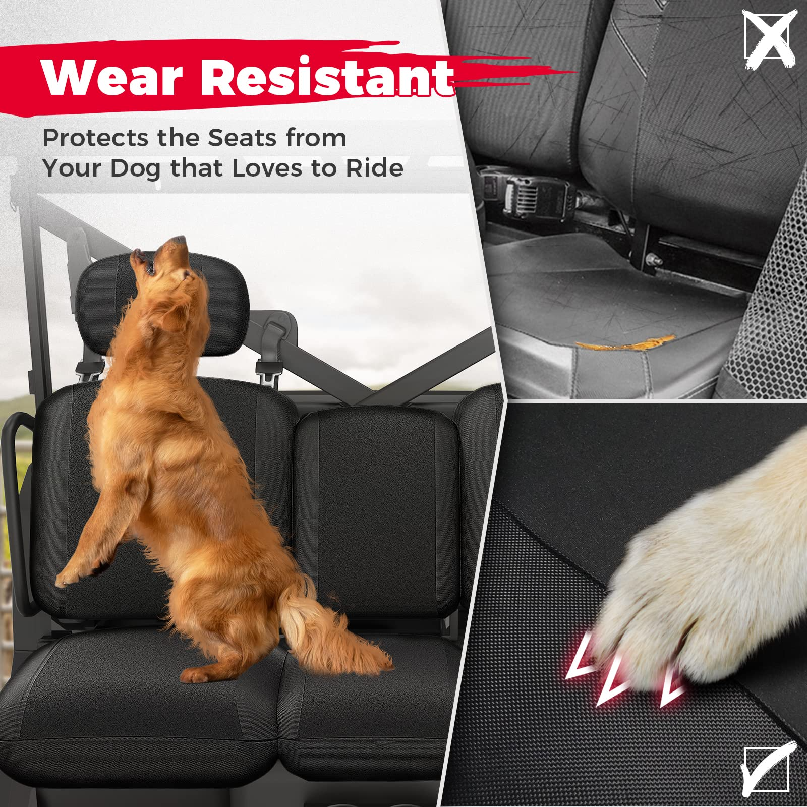 Photo of UTV Seat Cover for Can Am Defender HD5|7|8|9|10 by Kemimoto - Premium for UTVs / Side by Sides