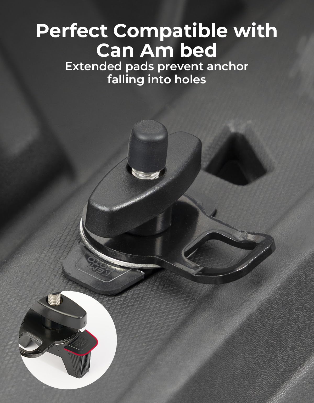 Photo of Expandable Anchor for Linq Mount for Can-Am Maverick/Defender/Sea-Doo by Kemimoto - Premium for UTVs / Side by Sides