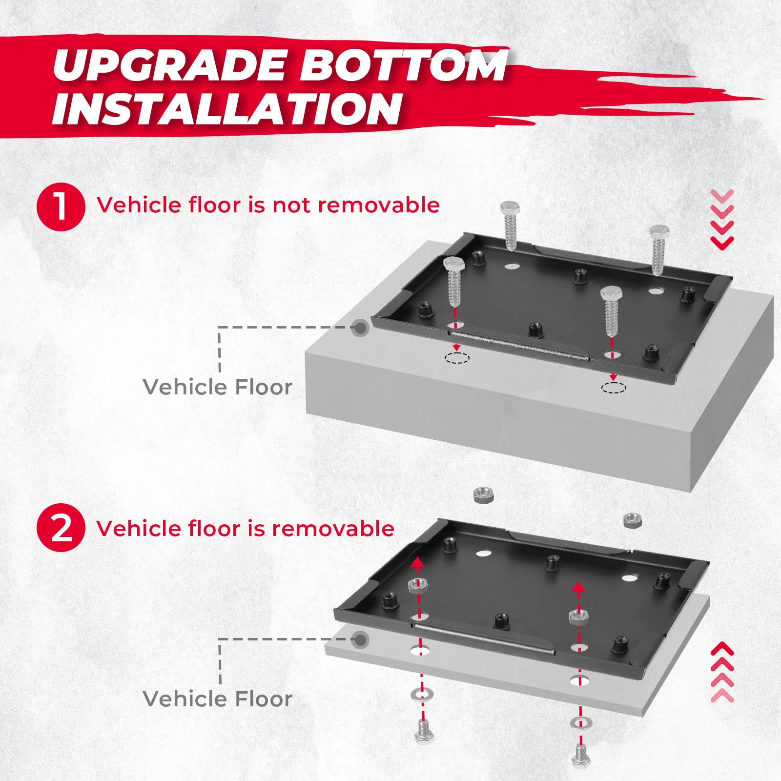 Photo of UTV Shotgun Holder, Floor Vertical Mount Holder by Kemimoto - Premium for UTVs / Side by Sides