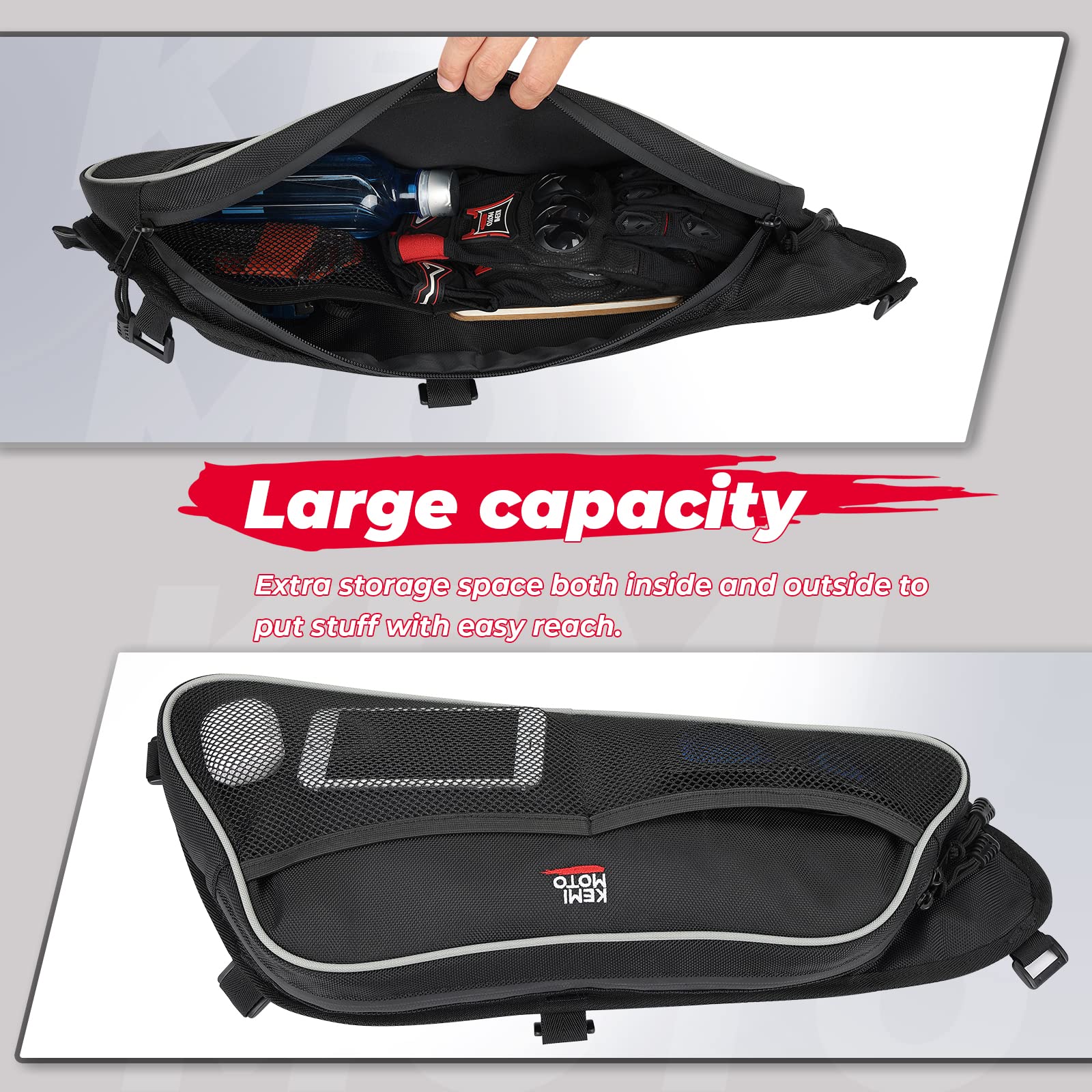 Photo of Lower Door Storage Bags for Can Am Maverick X3/MAX - Set of Two by Kemimoto - Premium for UTVs / Side by Sides