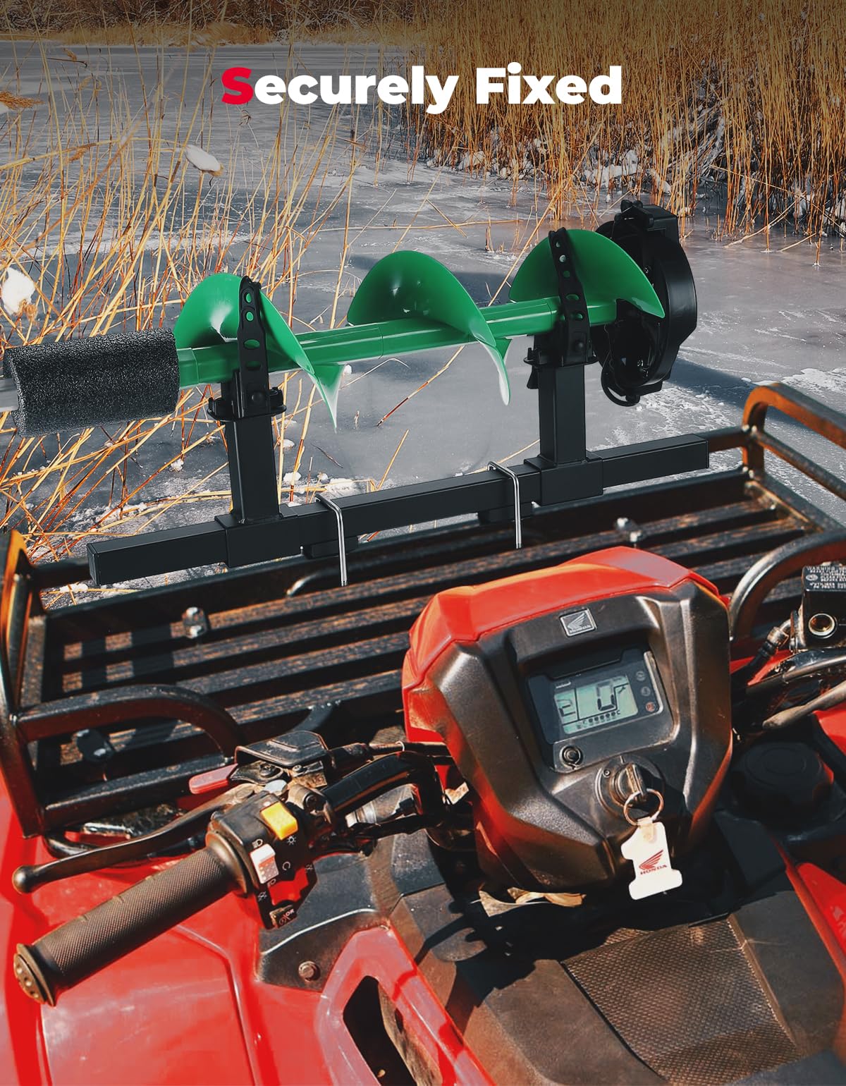 Photo of UTV ATV Tool Holder Universal U-Bolt for 0.79in-1.77in Square Tube by Kemimoto - Premium for UTVs / Side by Sides