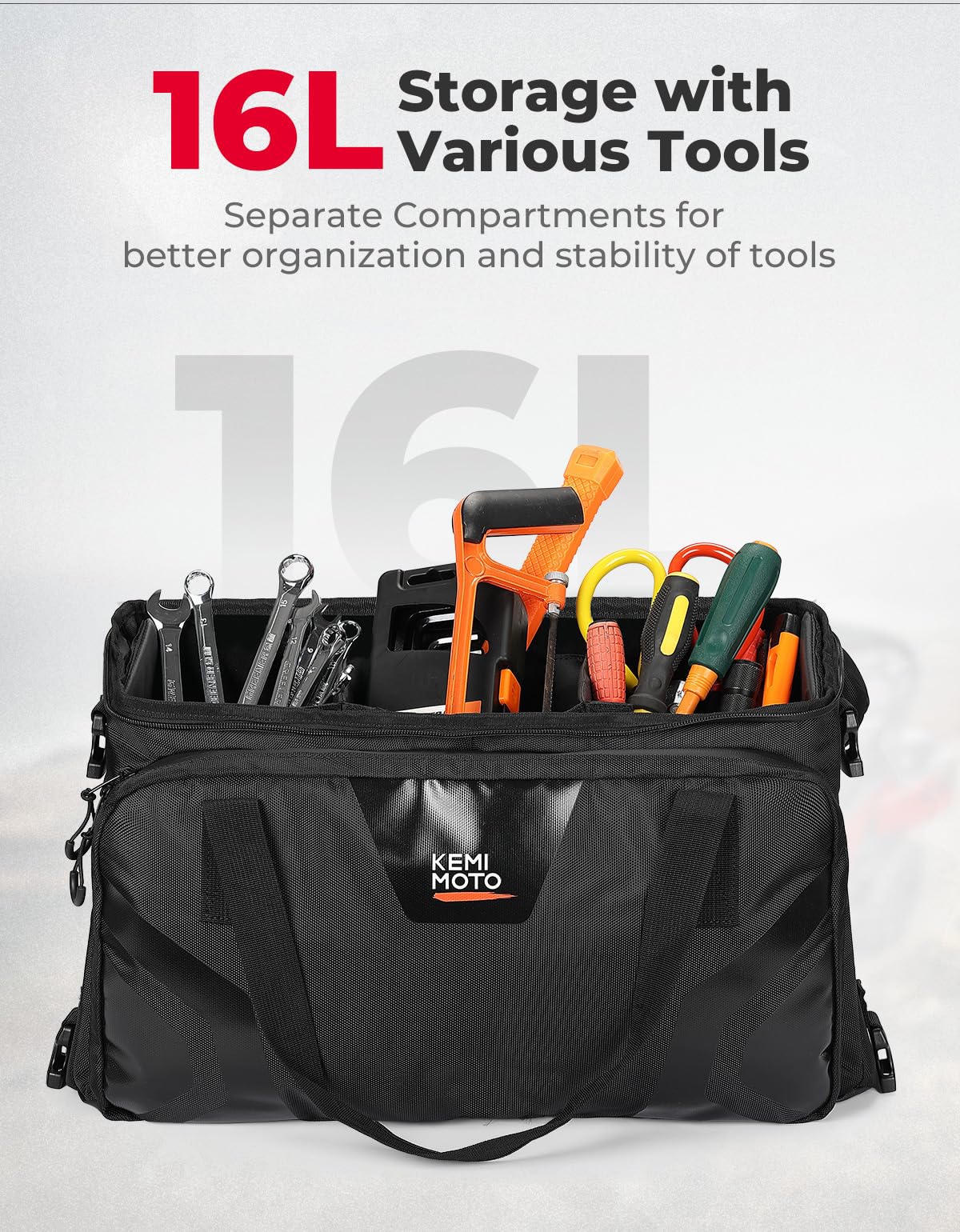 Photo of UTV Tool Bag, 16L Storage Bag for Pioneer 1000-6 (Under Seat) by Kemimoto - Premium for UTVs / Side by Sides