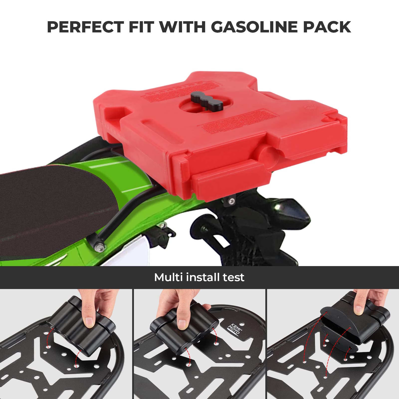 Photo of Rear Rack for KLX250S KLX300 by Kemimoto - Premium for UTVs / Side by Sides