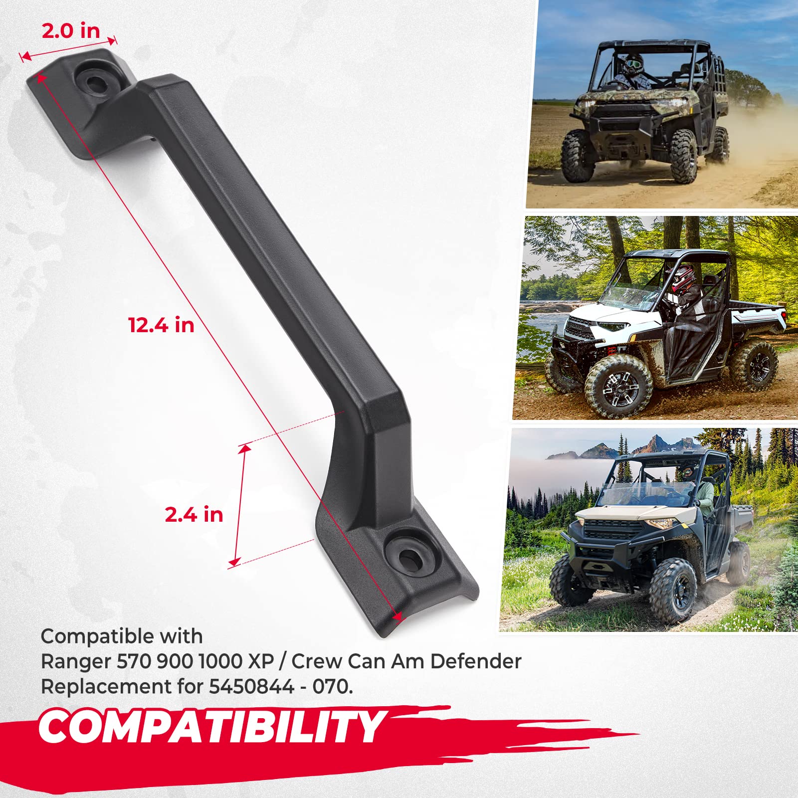 Photo of UTV Grab Handle for Ranger 570 900 1000/Defender by Kemimoto - Premium for UTVs / Side by Sides