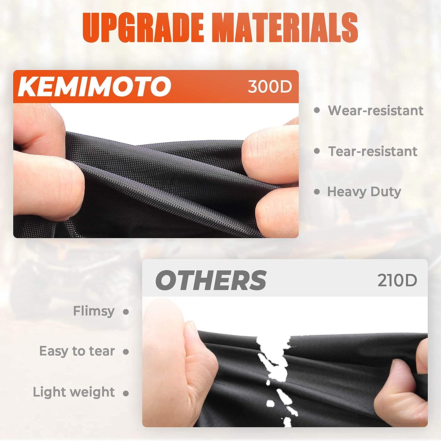 Photo of Universal ATV Waterproof Heavy Duty Cover by Kemimoto - Premium for UTVs / Side by Sides