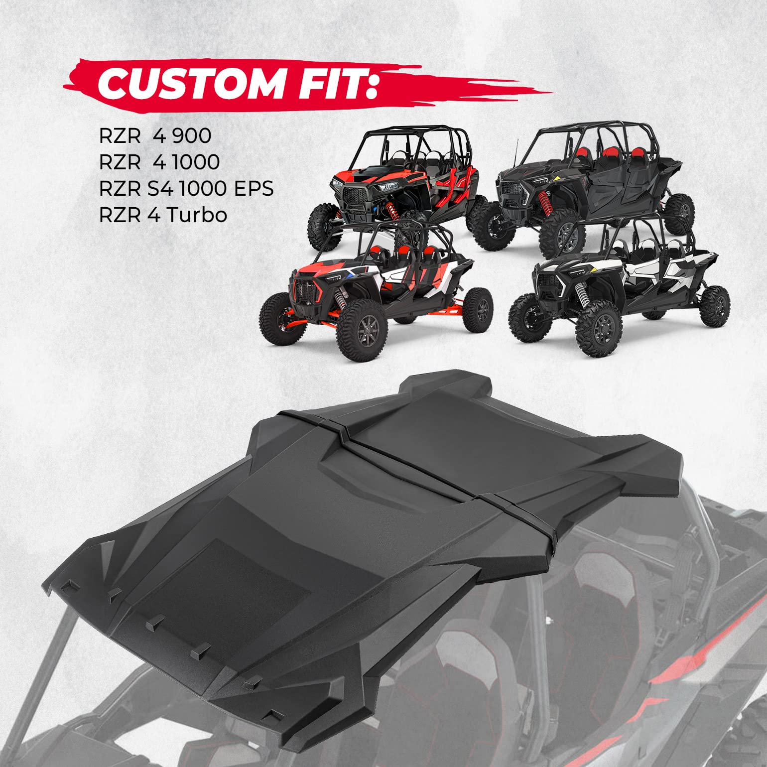 Photo of Kemimoto Hard Roof 4 Seater for Polaris RZR XP 4 1000/Turbo 2014-2023 by Kemimoto - Premium for UTVs / Side by Sides