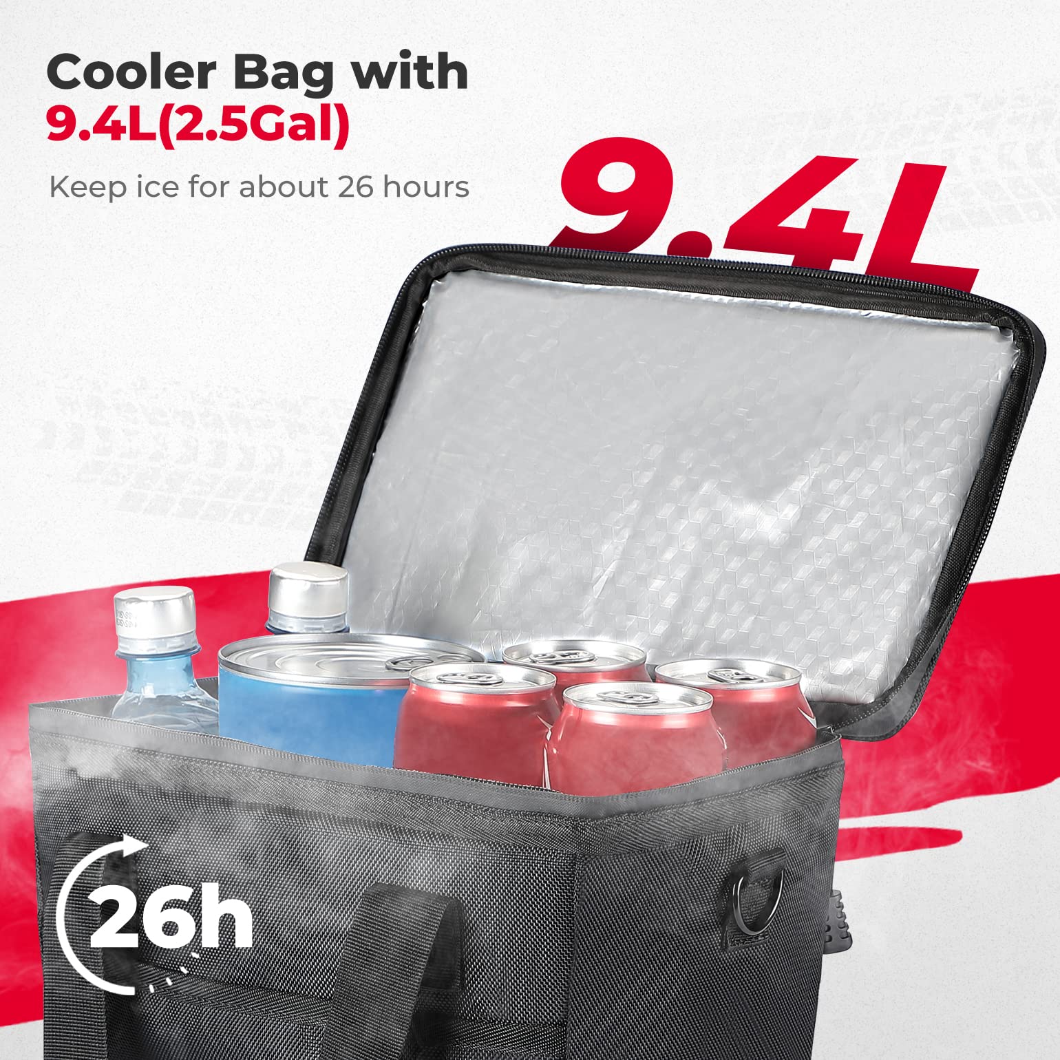 Photo of UTV Universial Ice Bag Cooler Bag for Polaris, Can Am, Kawasaki by Kemimoto - Premium for UTVs / Side by Sides
