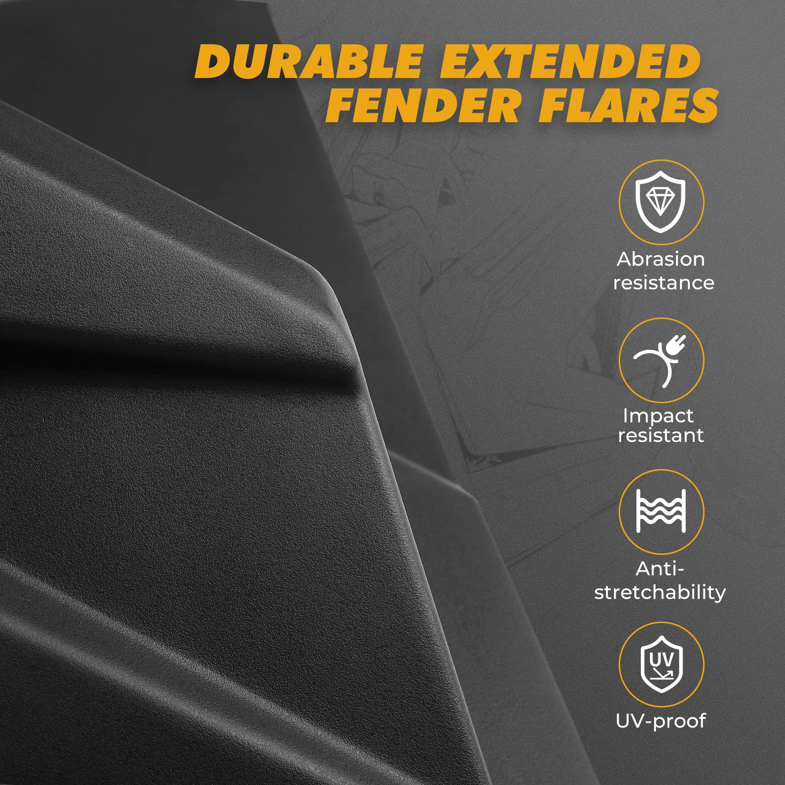 Photo of Rear Fender Flares for Polaris RZR XP 1000 /4 1000 2014-2023 by Kemimoto - Premium for UTVs / Side by Sides