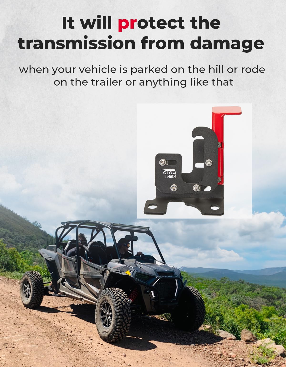 Photo of Upgraded Spring Parking Brake for Polaris RZR/Ranger by Kemimoto - Premium for UTVs / Side by Sides