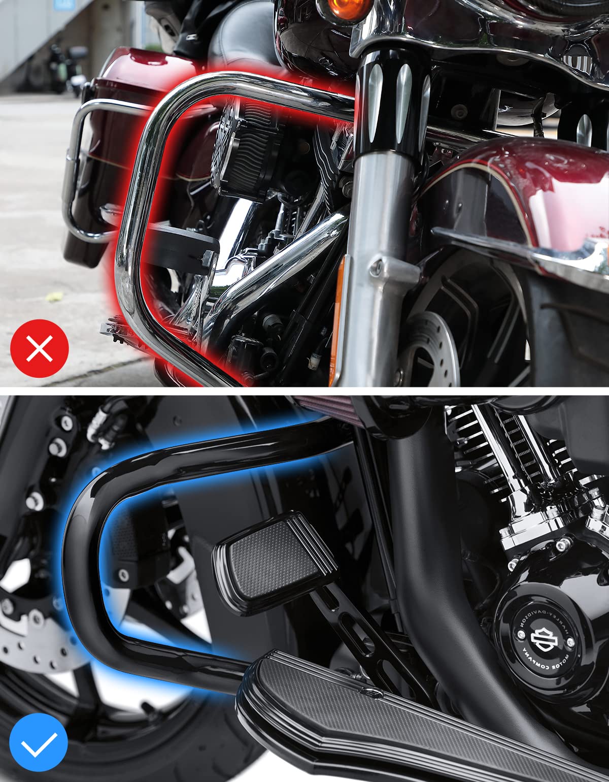 Photo of Motorcycle Leg Warmers for Touring and Trike Models 1980-2024 by Kemimoto - Premium for UTVs / Side by Sides
