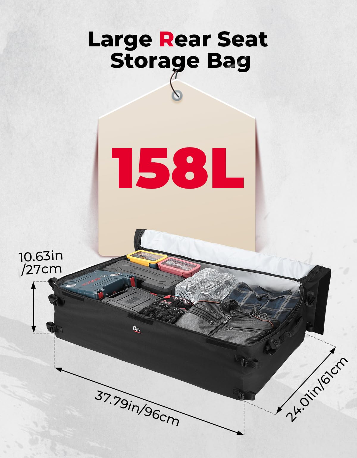 Photo of Storage Bag for Club Car, EZGO, Drive, Kandi Electric Golf Carts by Kemimoto - Premium for UTVs / Side by Sides