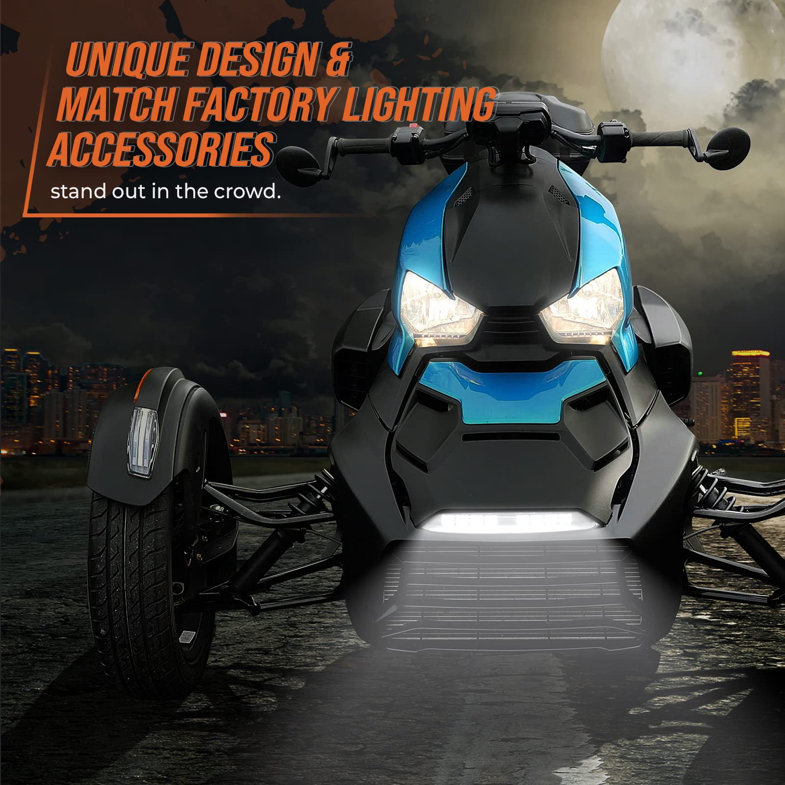 Photo of Kemimoto Front Bumper Light Bar For Can-Am Ryker 600, 900 by Kemimoto - Premium for UTVs / Side by Sides