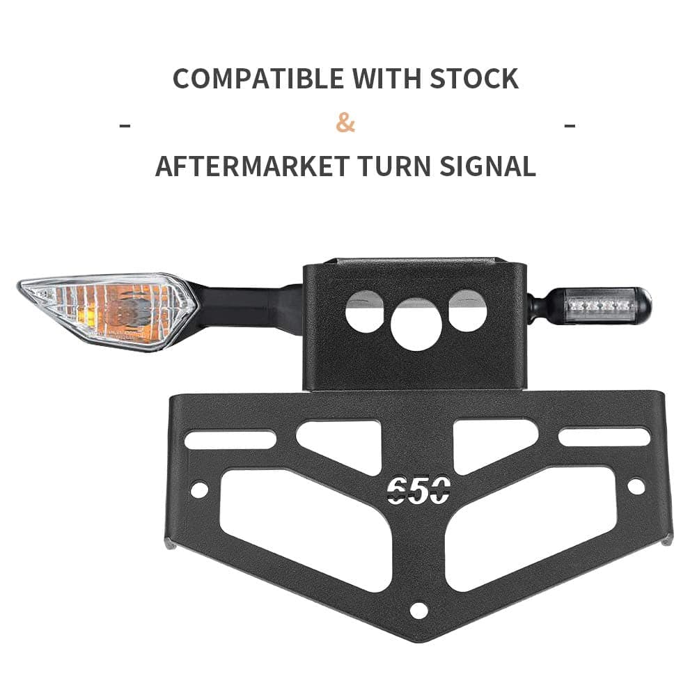 Photo of Motorcycles Fender Eliminator License Plate Bracket Fit Ninja by Kemimoto - Premium for UTVs / Side by Sides