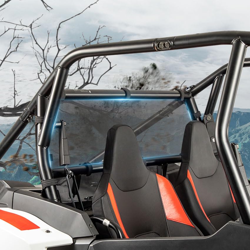Photo of Rear Window Net for Polaris RZR XP 1000/4 1000 2024/2025+ by Kemimoto - Premium for UTVs / Side by Sides