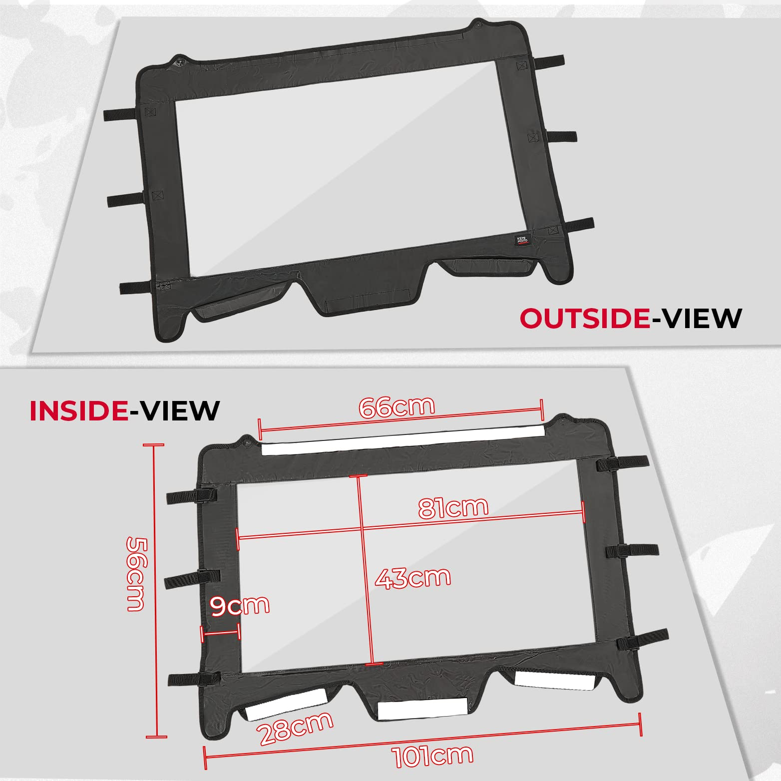 Photo of Upgrate UTV Front Soft Clear Windshield for Polaris RZR XP 1000/ XP 4 1000 by Kemimoto - Premium for UTVs / Side by Sides