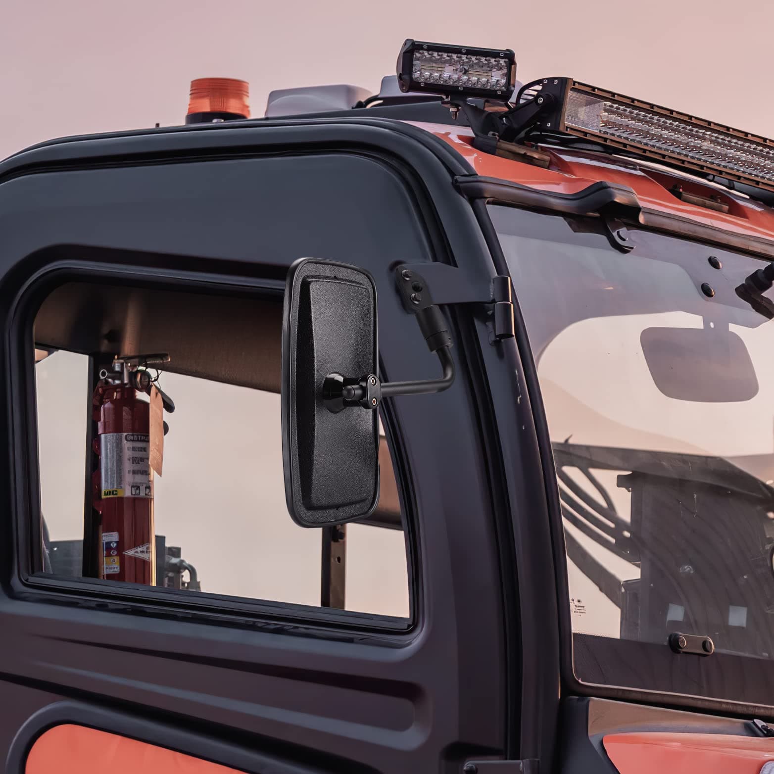 Photo of Set of Side View Mirrors for Kubota RTV X1100C by Kemimoto - Premium for UTVs / Side by Sides