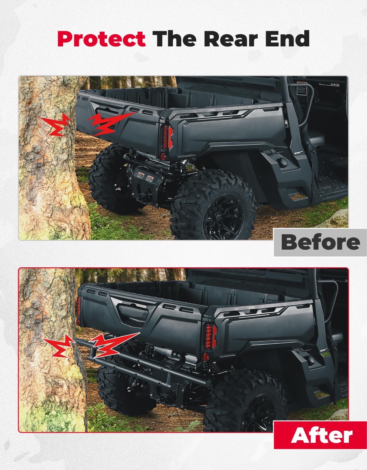 Photo of Rear Bumper for Can Am Defender / MAX HD10|9|8|7|5 by Kemimoto - Premium for UTVs / Side by Sides