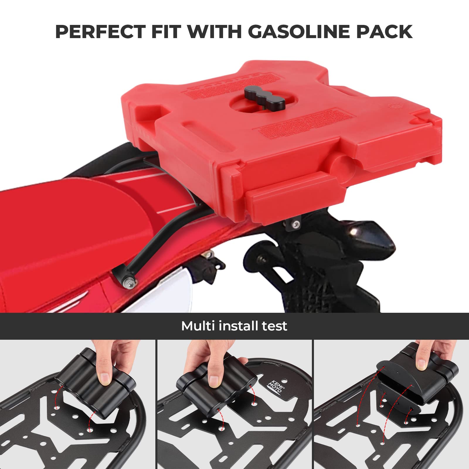 Photo of Rear Rack Compatible with CRF250L CRF250M by Kemimoto - Premium for UTVs / Side by Sides