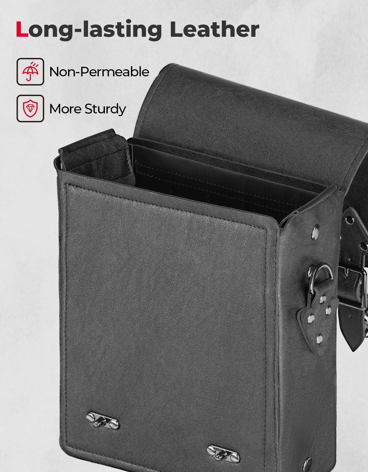 Photo of Motorcycle Sissy Bar Bag Tool Bag 5L for Sportster Softail Dyna Touring by Kemimoto - Premium for UTVs / Side by Sides