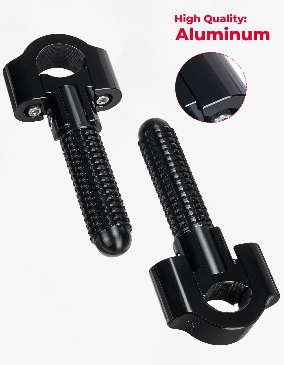 Photo of Universal Motorcycle Foldable Foot Pegs by Kemimoto - Premium for UTVs / Side by Sides