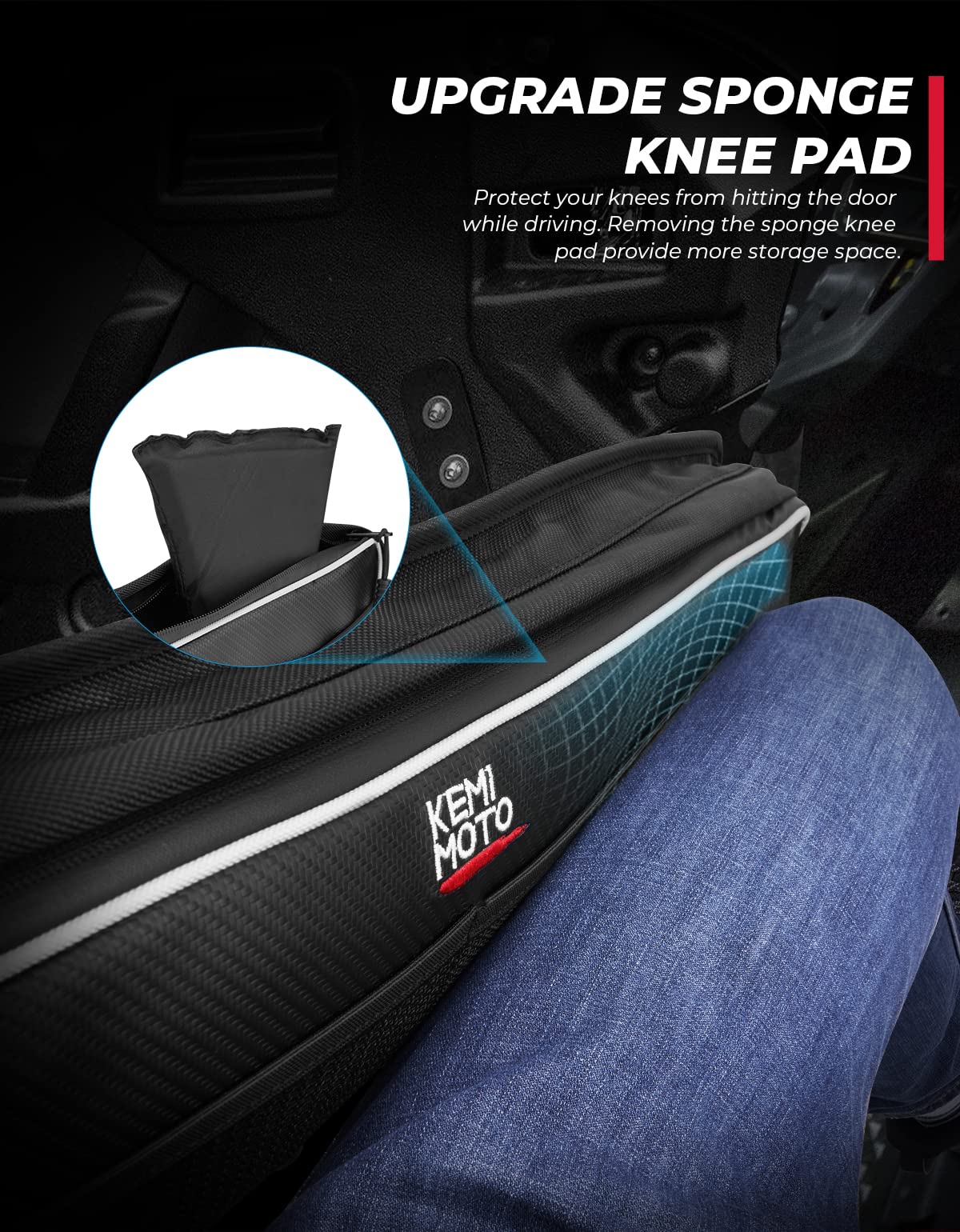 Photo of Kemimoto Door Bags with Knee Pad For Talon 1000R/1000X/1000X-4 (Pack of 2) by Kemimoto - Premium for UTVs / Side by Sides