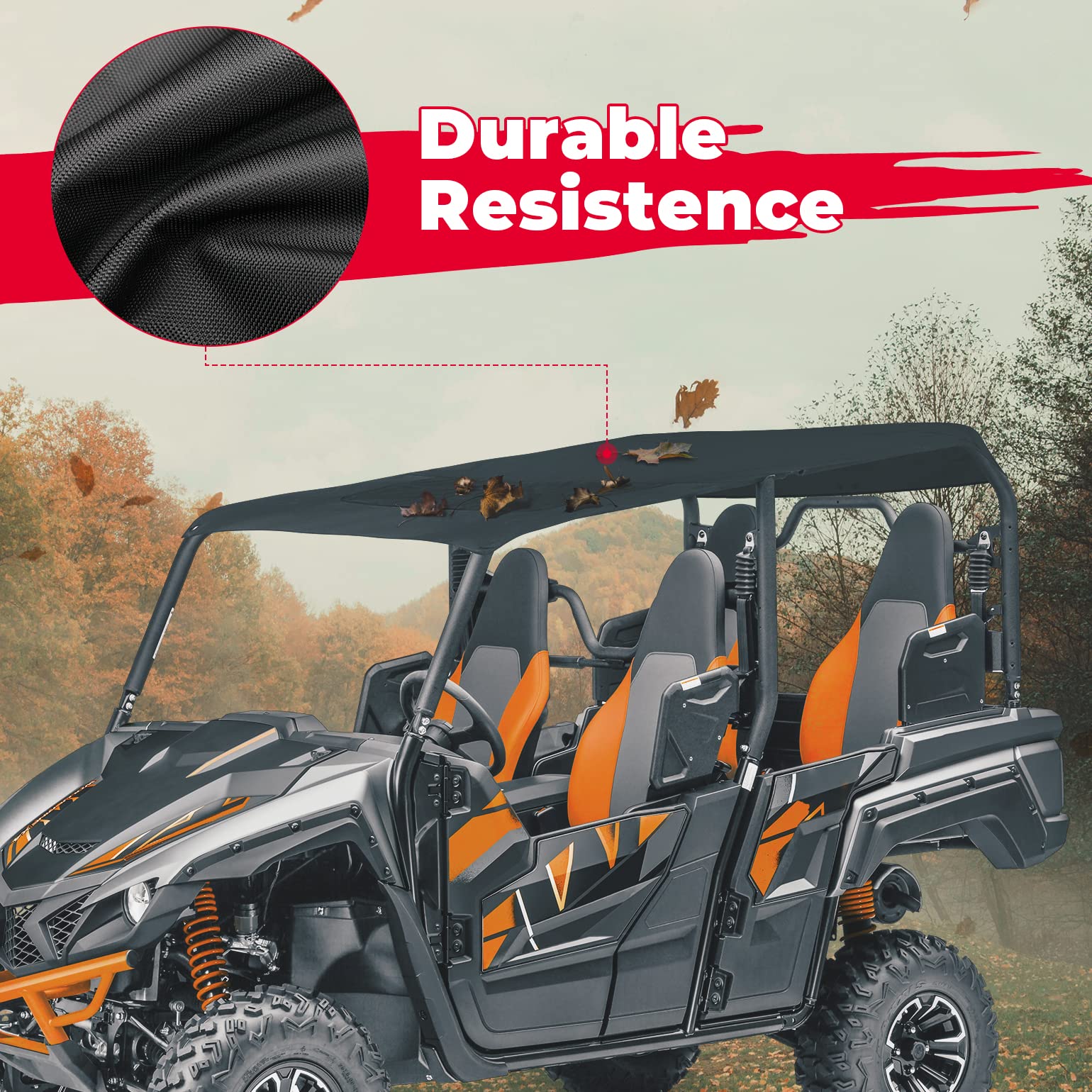 Photo of Kemimoto Fabric Soft Roof For Yamaha Wolverine X4/SE (2018-2020) by Kemimoto - Premium for UTVs / Side by Sides