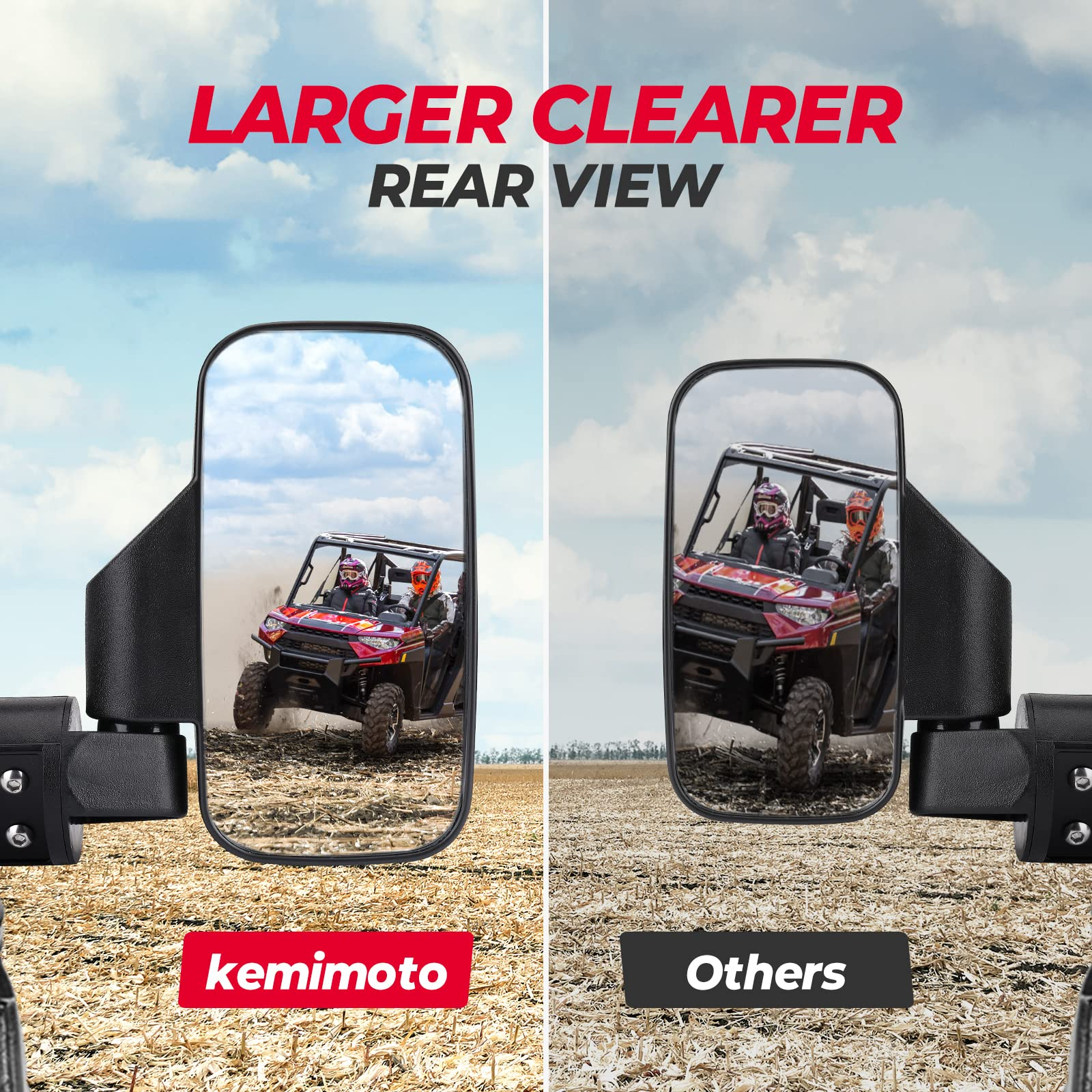 Photo of UTV Side Mirror for Ranger/General/Defender/UFORCE by Kemimoto - Premium for UTVs / Side by Sides