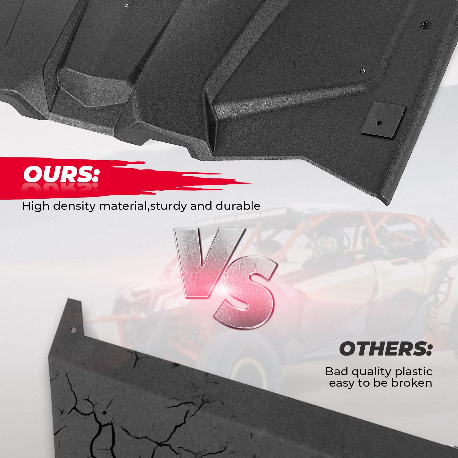 Photo of Kemimoto Hard Roof Top for Can-Am Maverick X3 Max, 4PCS Combination by Kemimoto - Premium for UTVs / Side by Sides