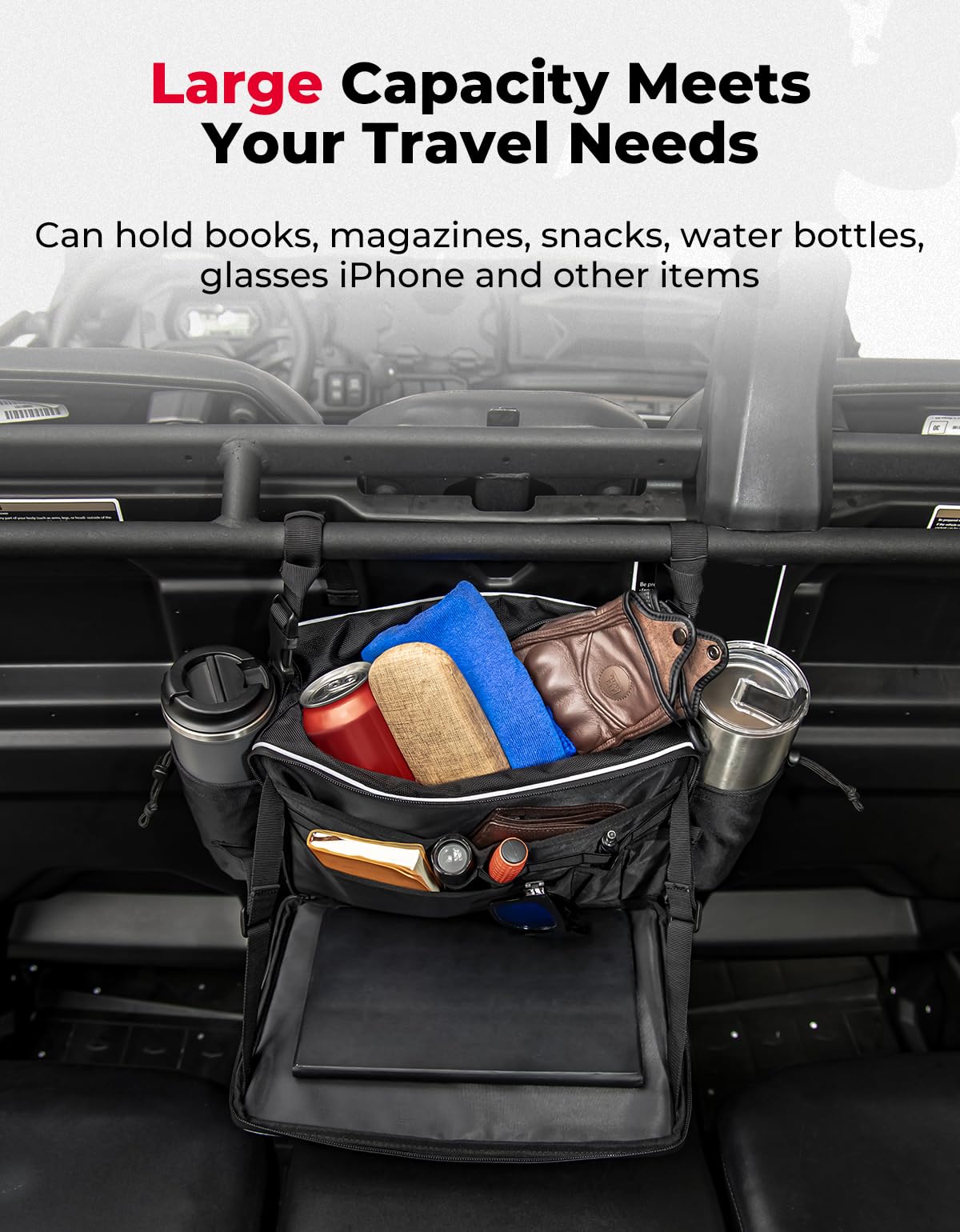 Photo of UTV Storage Bag for Pioneer 1000-6/RZR XP 1000 4/Defender Max by Kemimoto - Premium for UTVs / Side by Sides