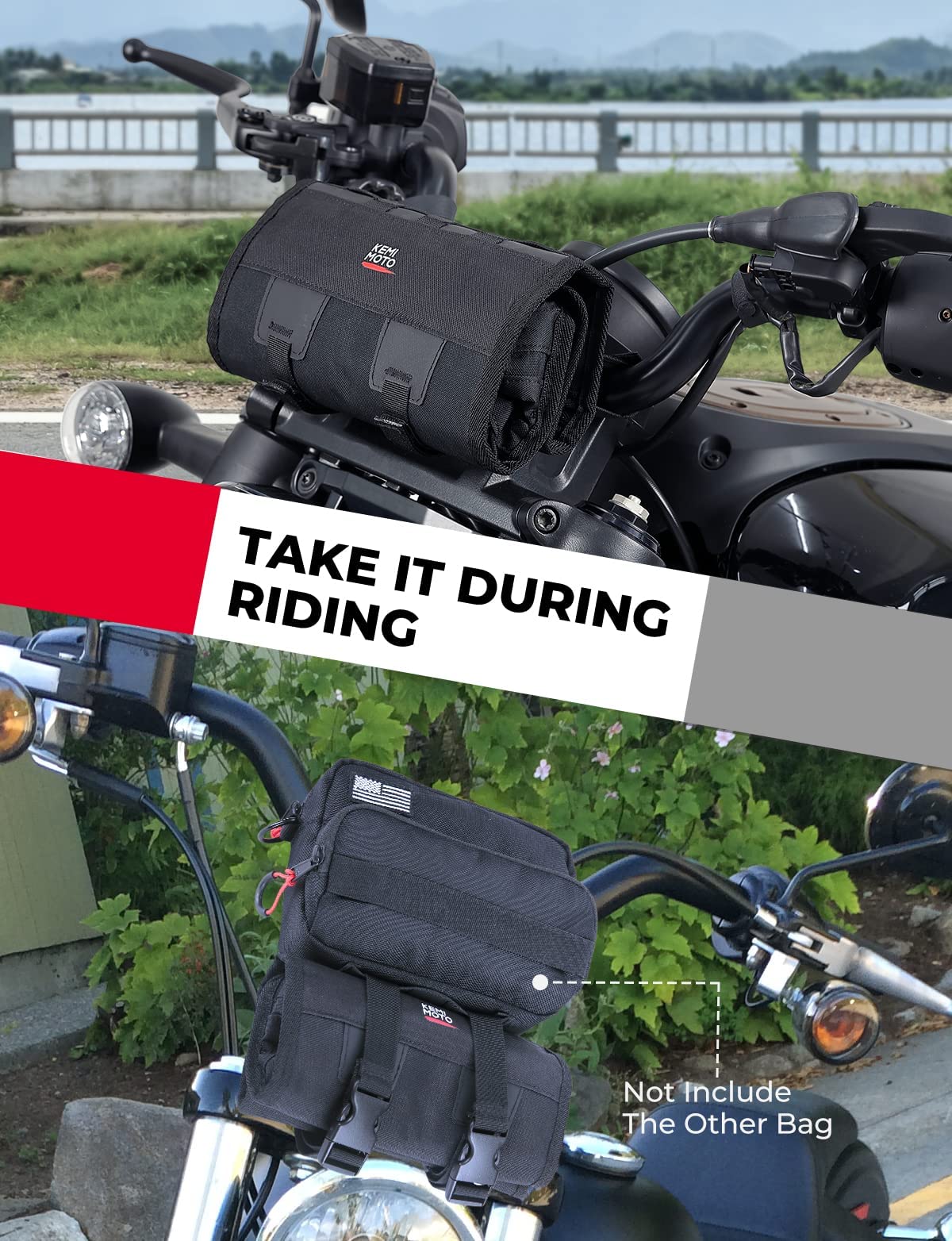 Photo of Tool Bag for Motorcycles Softail Dyna Sportster by Kemimoto - Premium for UTVs / Side by Sides