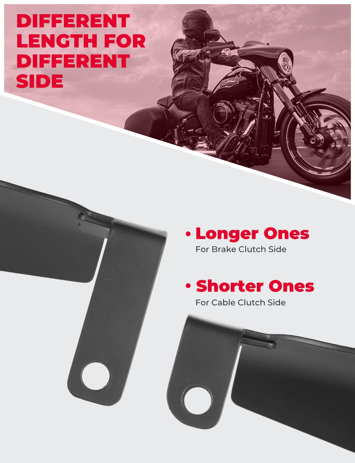 Photo of Motorcycle Handguards, Coffin Cut Hand Shields for Softail (1 Pair ) by Kemimoto - Premium for UTVs / Side by Sides