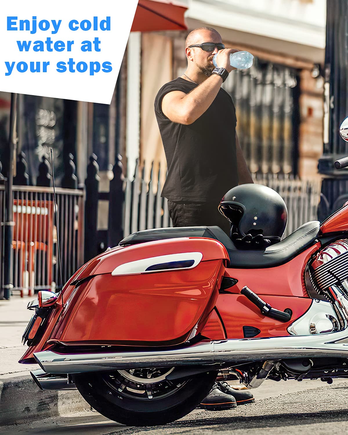 Photo of Motorcycle Saddlebag Cooler 1 Pack by Kemimoto - Premium for UTVs / Side by Sides