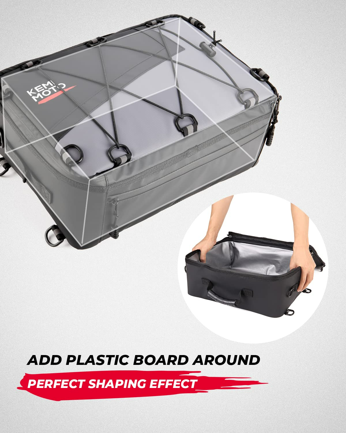 Photo of Motorcycle Universal Cooler Tail Bag 16L by Kemimoto - Premium for UTVs / Side by Sides