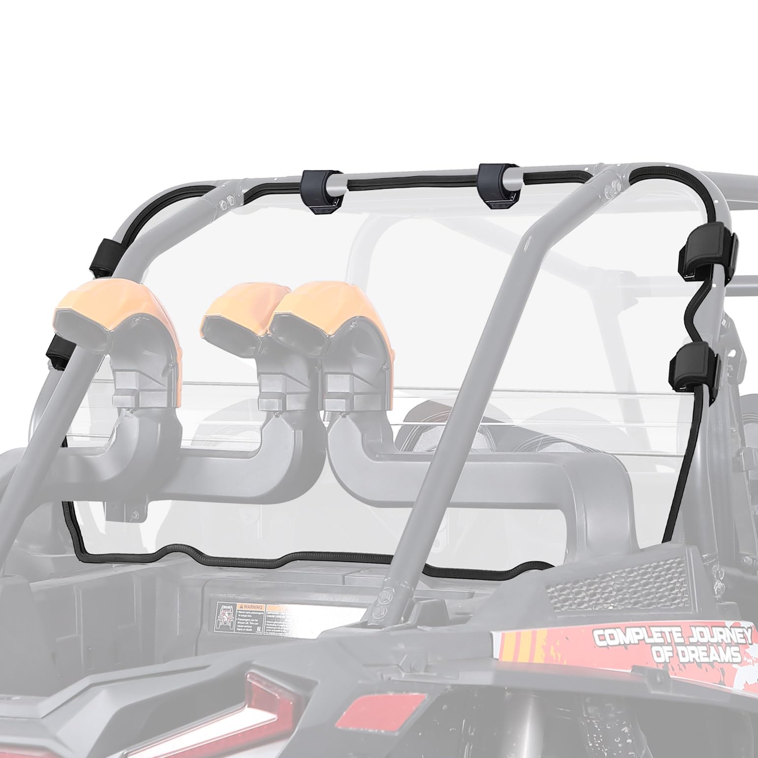 Photo of Kemimoto Heavy Duty Rear Windshield for Polaris RZR XP 4 1000 (4 Seater) by Kemimoto - Premium for UTVs / Side by Sides