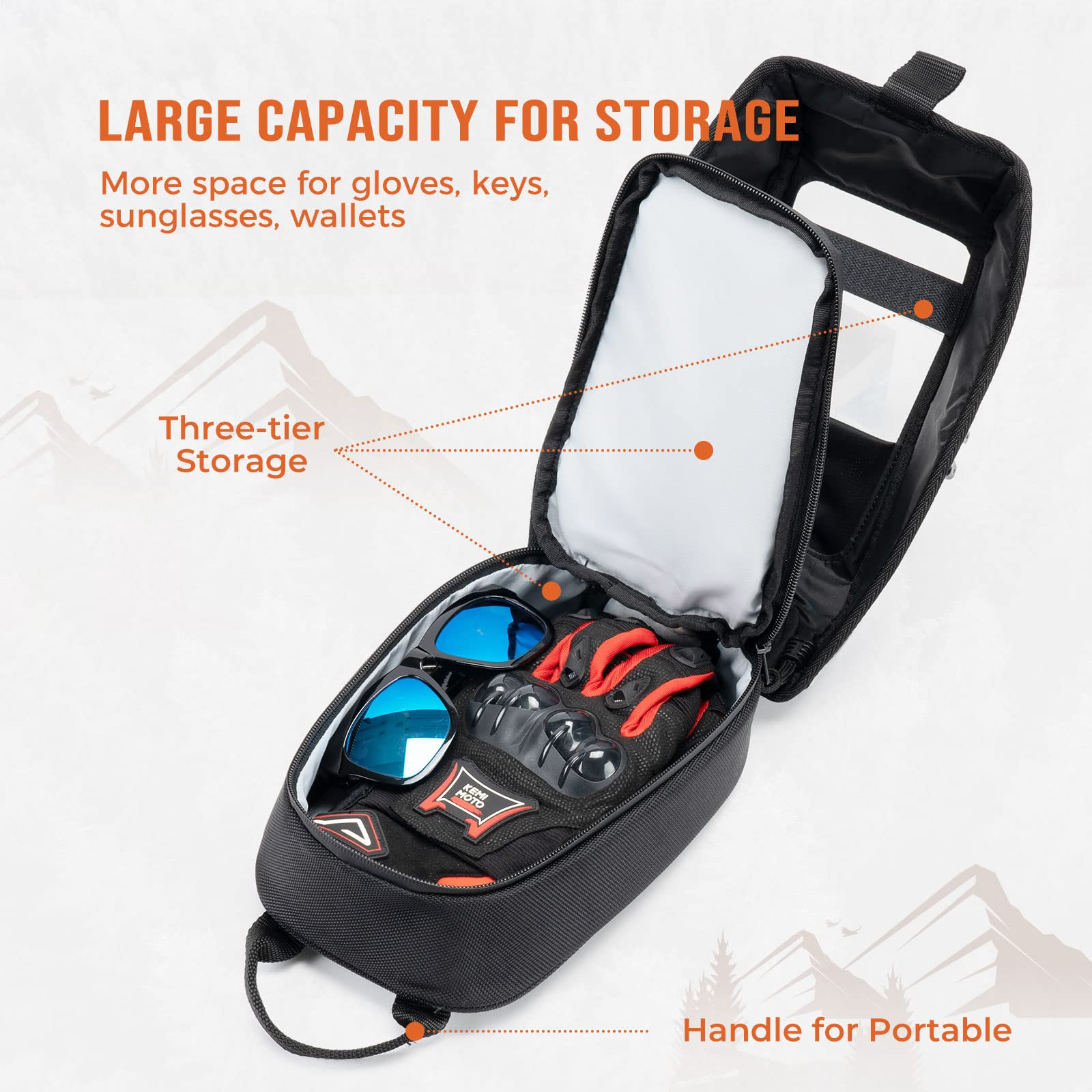 Photo of Tank Bag for Cam-Am Ryker by Kemimoto - Premium for UTVs / Side by Sides