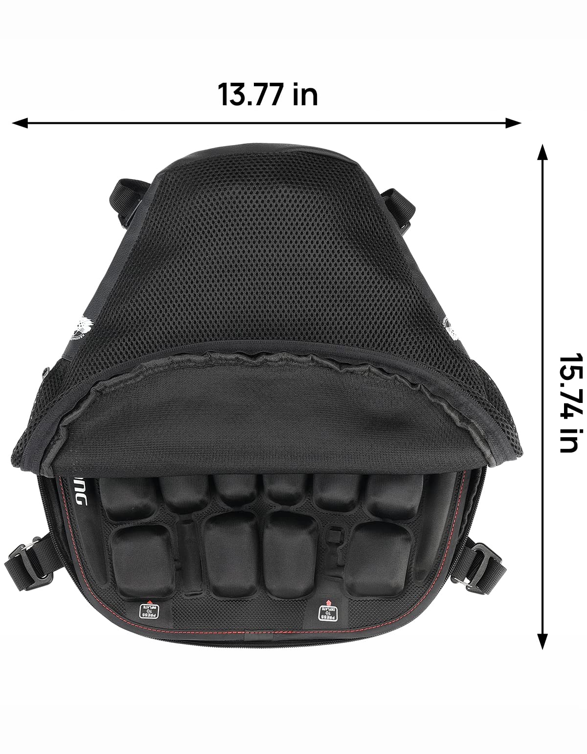 Photo of Motorcycle Foldable 3D Air Fillable Seat Cushion by Kemimoto - Premium for UTVs / Side by Sides